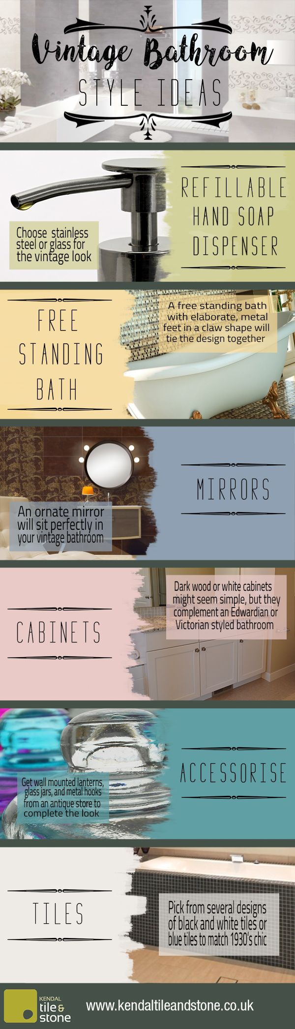 Kwaadaardige tumor luchthaven Onweersbui Vintage Bathroom Style Ideas [Infographic]