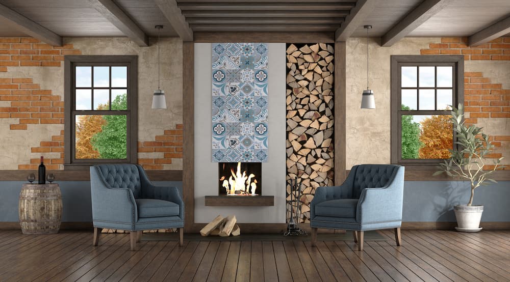 Beautiful bespoke fireplace tiling
